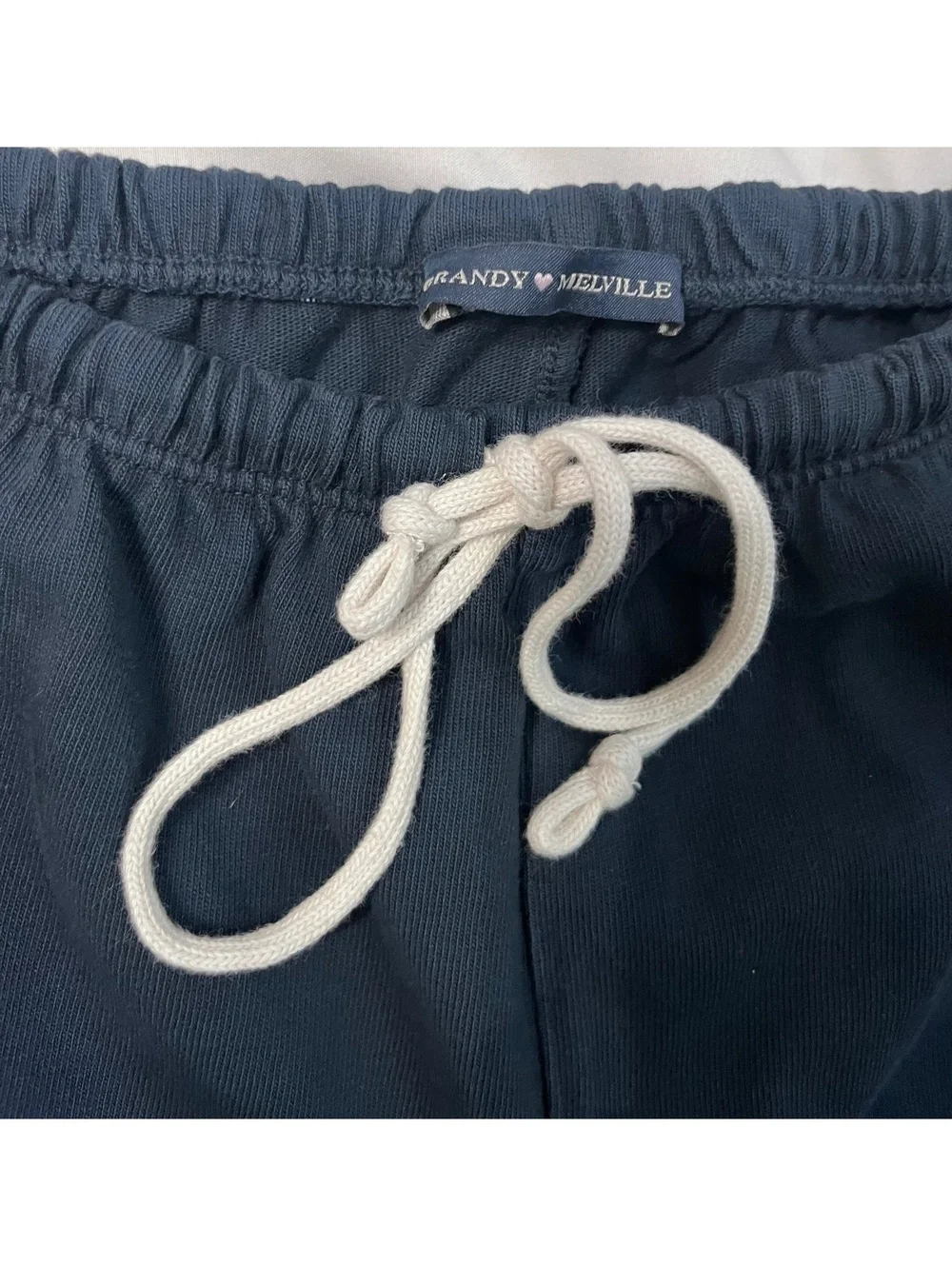 Brandy Melville Navy Blue Drawstring Sweatpants Wide Leg Slouchy Y2K Streetwear